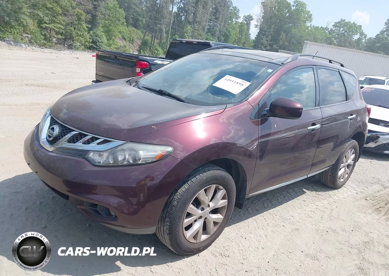 2014 Nissan Murano Sl VIN:JN8AZ1MW3EW522287 - 2