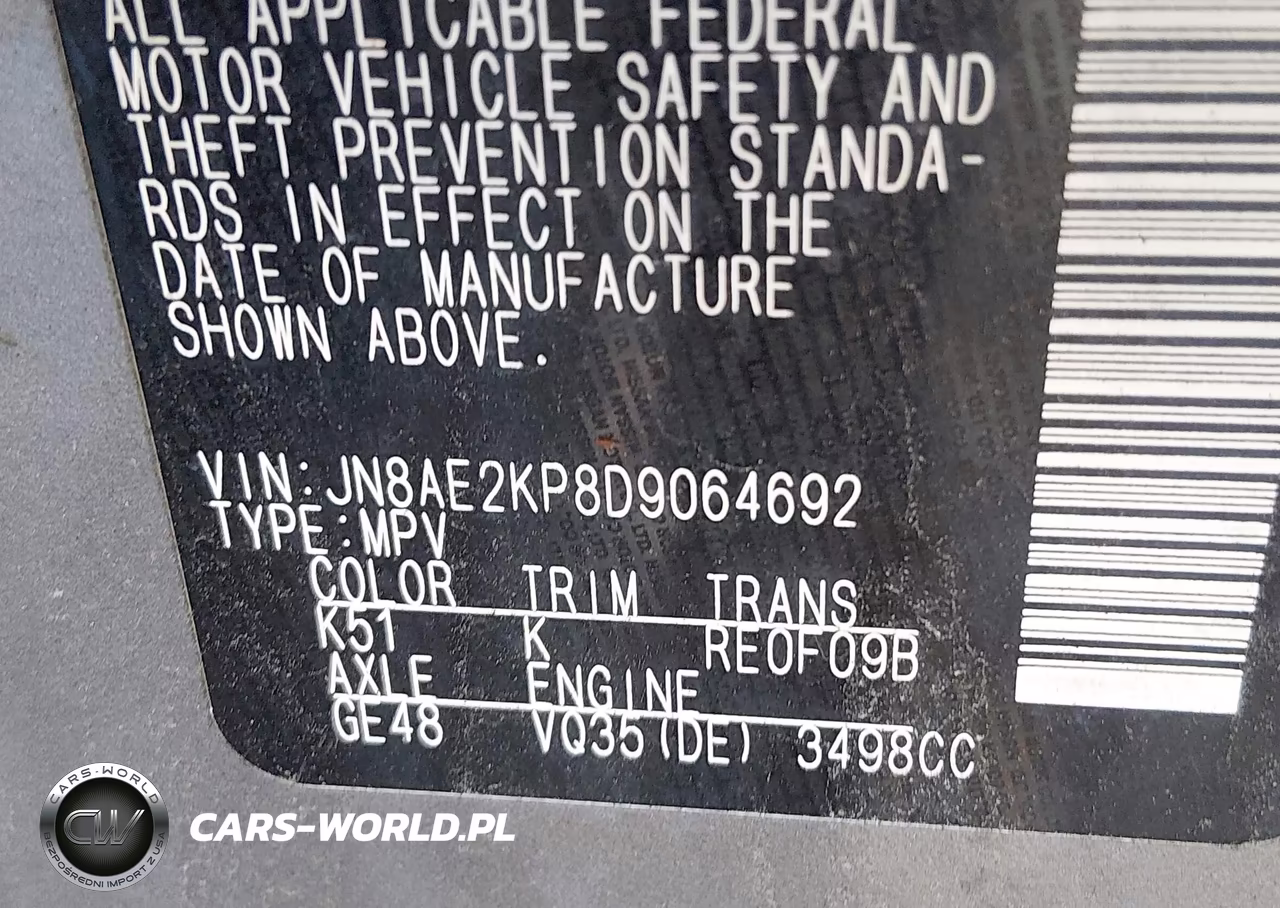 2013 Nissan Quest Sl VIN:JN8AE2KP8D9064692 - 9