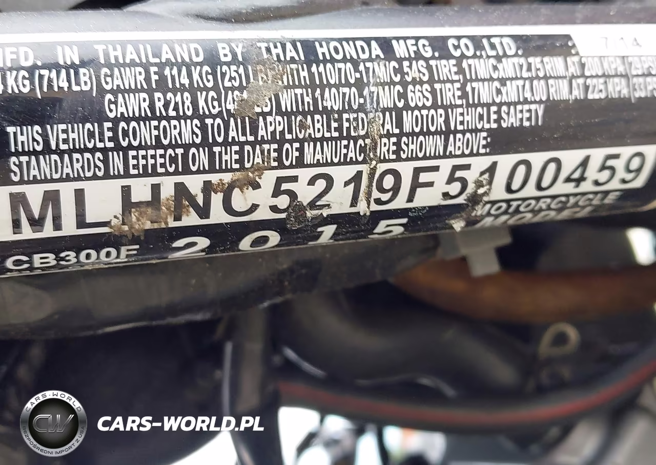 2015 Honda Cb300 F VIN:MLHNC5219F5100459 - 10