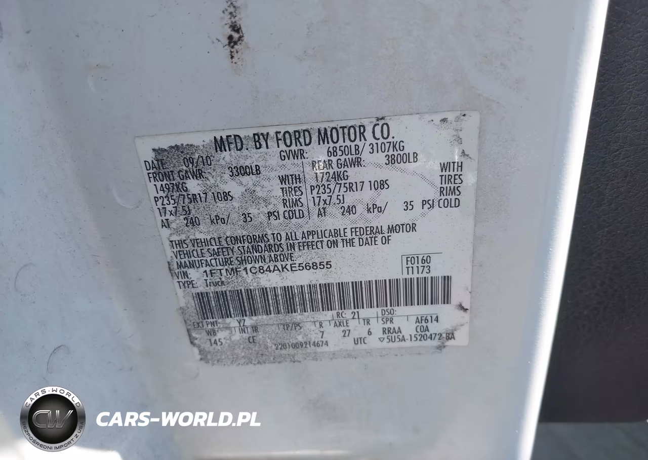 2010 Ford F-150 Xl-Xlt VIN:1FTMF1C84AKE56855 - 9