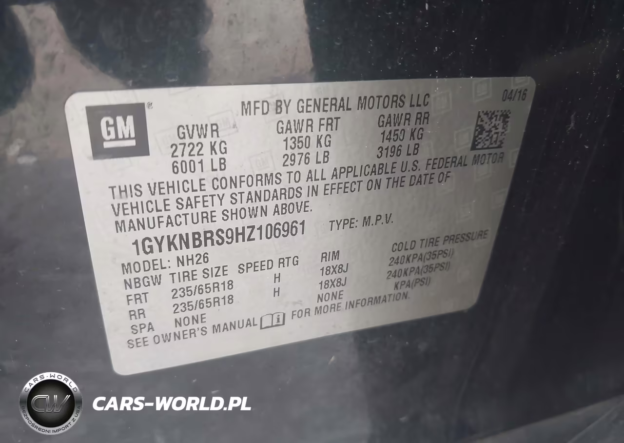 2017 Cadillac Xt5 Luxury VIN:1GYKNBRS9HZ106961 - 9