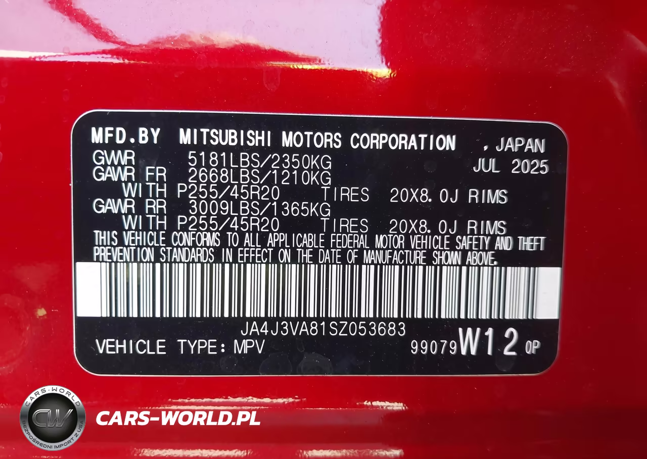 2025 Mitsubishi Outlander Se 2.5 2Wd VIN:JA4J3VA81SZ053683 - 9