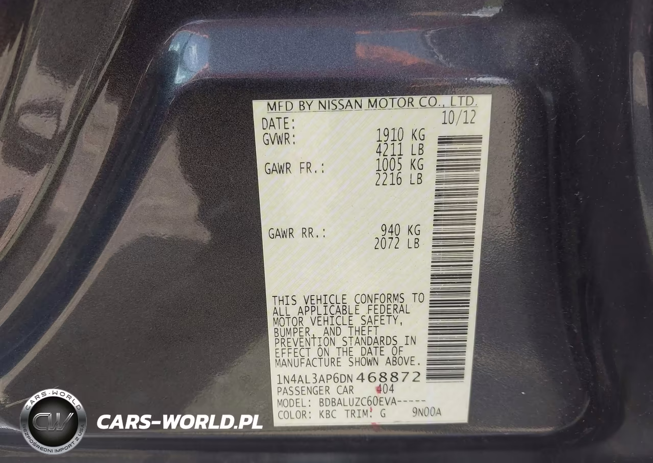 2013 Nissan Altima 2.5 Sv VIN:1N4AL3AP6DN468872 - 9