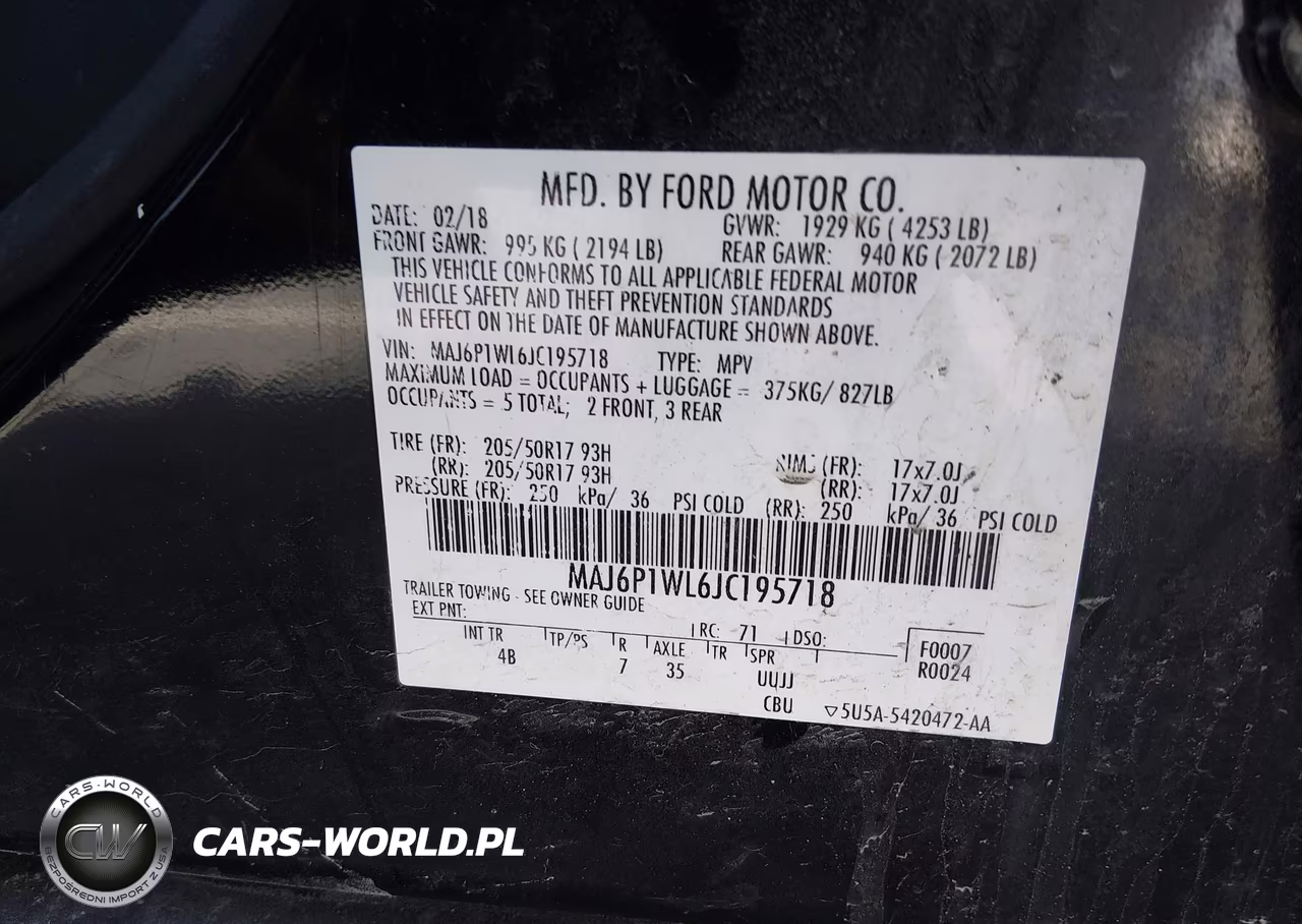 2018 Ford Ecosport Titanium VIN:MAJ6P1WL6JC195718 - 9