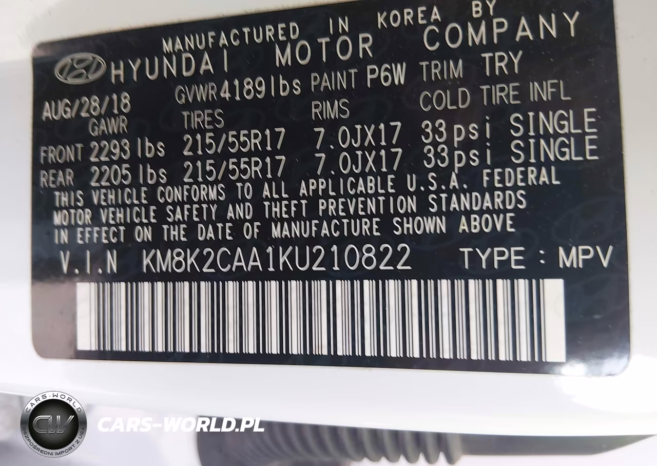 2019 Hyundai Kona Sel VIN:KM8K2CAA1KU210822 - 9