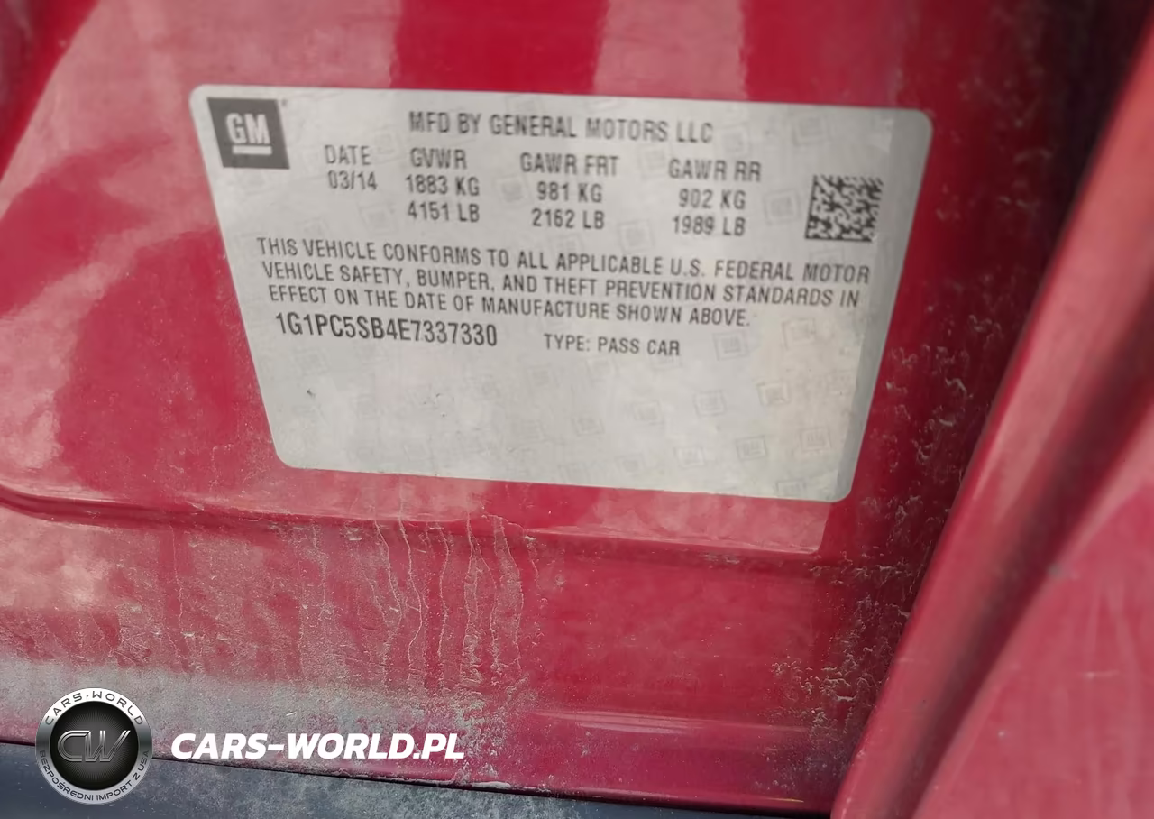 2014 Chevrolet Cruze 1Lt Auto VIN:1G1PC5SB4E7337330 - 9