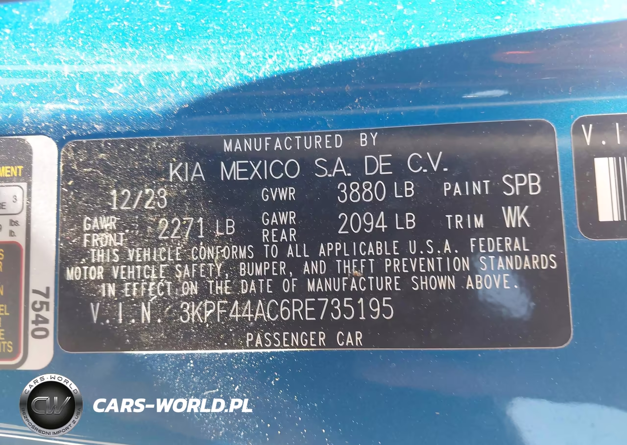 2024 Kia Forte Gt Manual VIN:3KPF44AC6RE735195 - 9