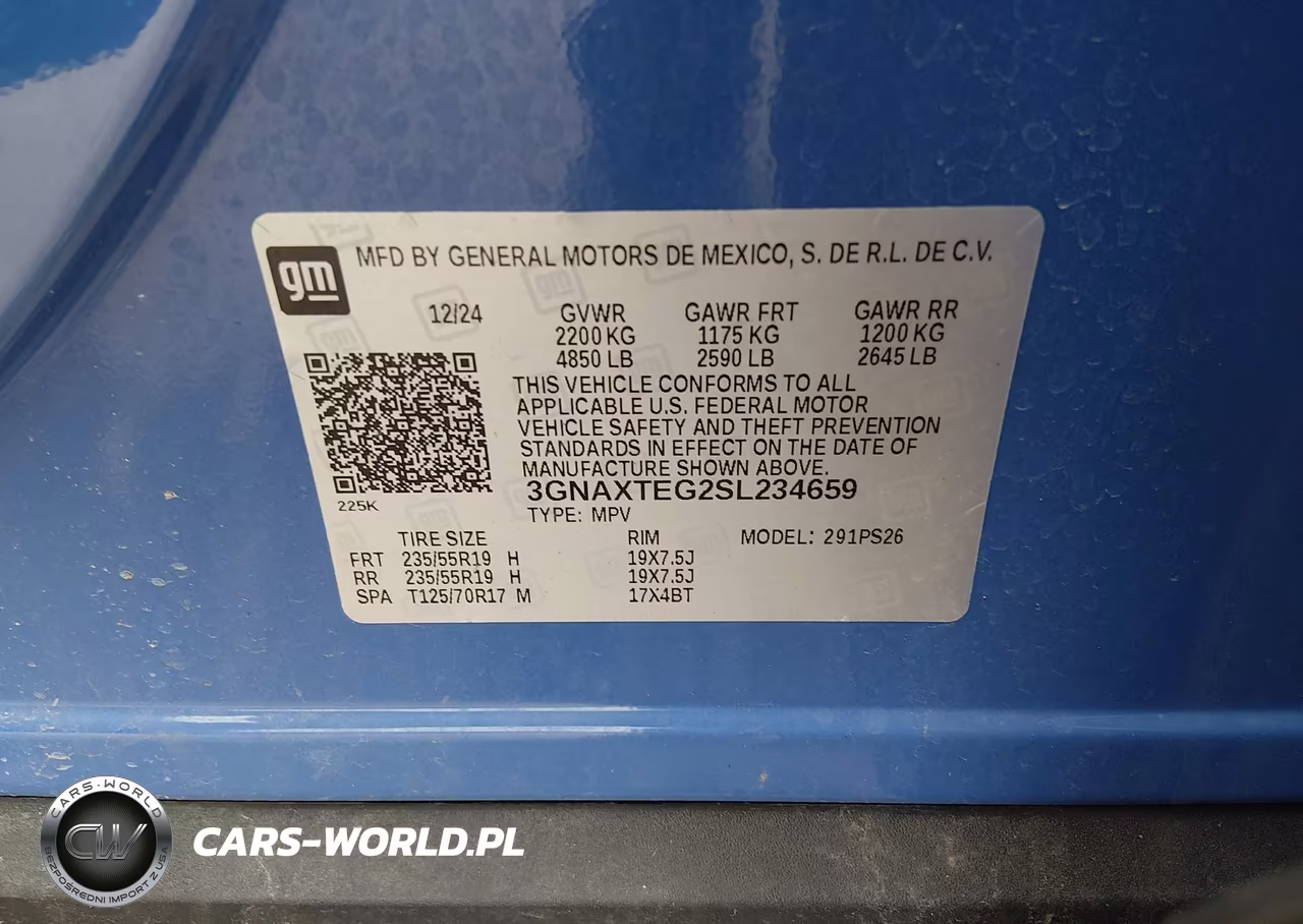 2025 Chevrolet Equinox Awd Rs VIN:3GNAXTEG2SL234659 - 9