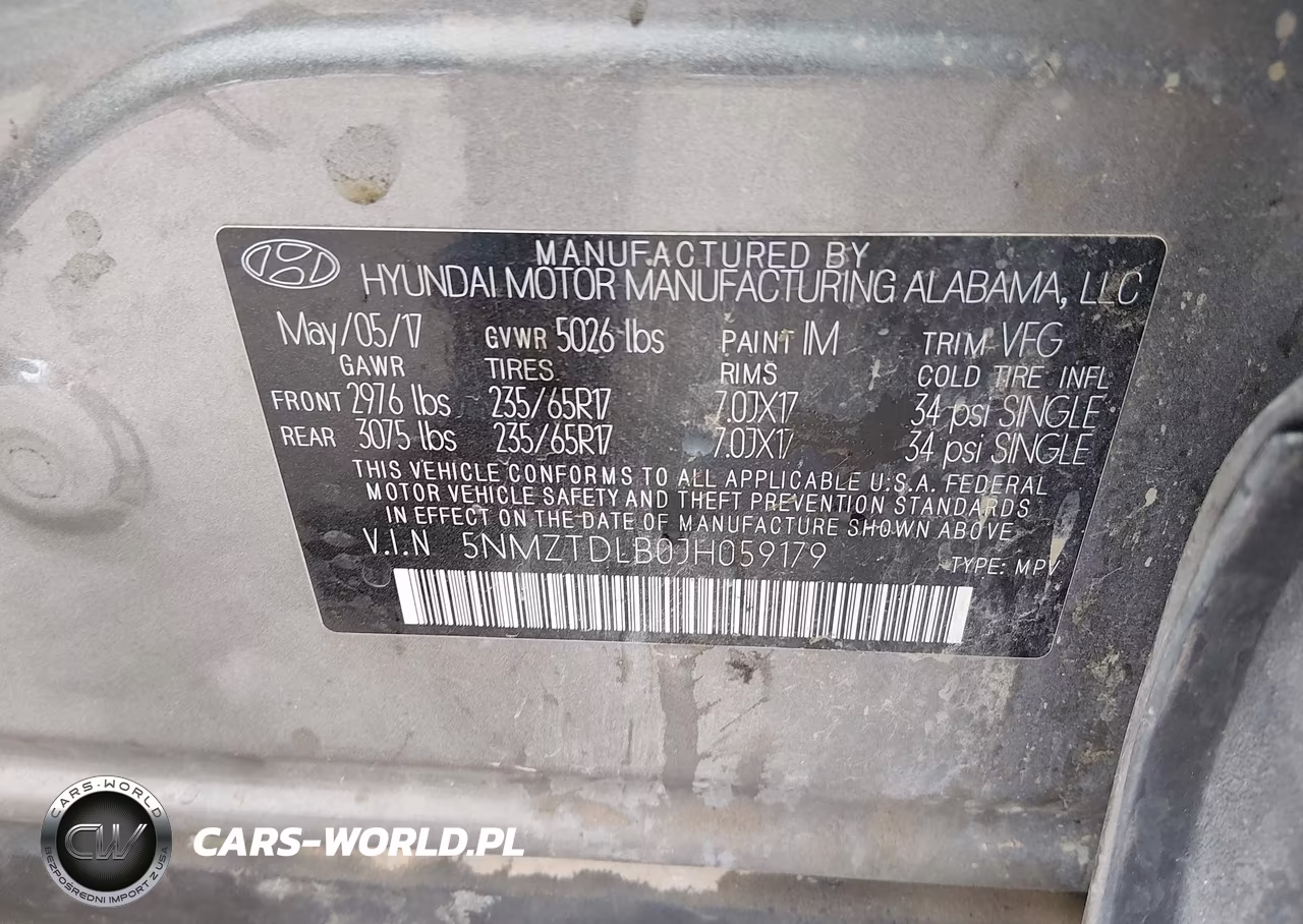 2018 Hyundai Santa Fe Sport 2.4L VIN:5NMZTDLB0JH059179 - 9