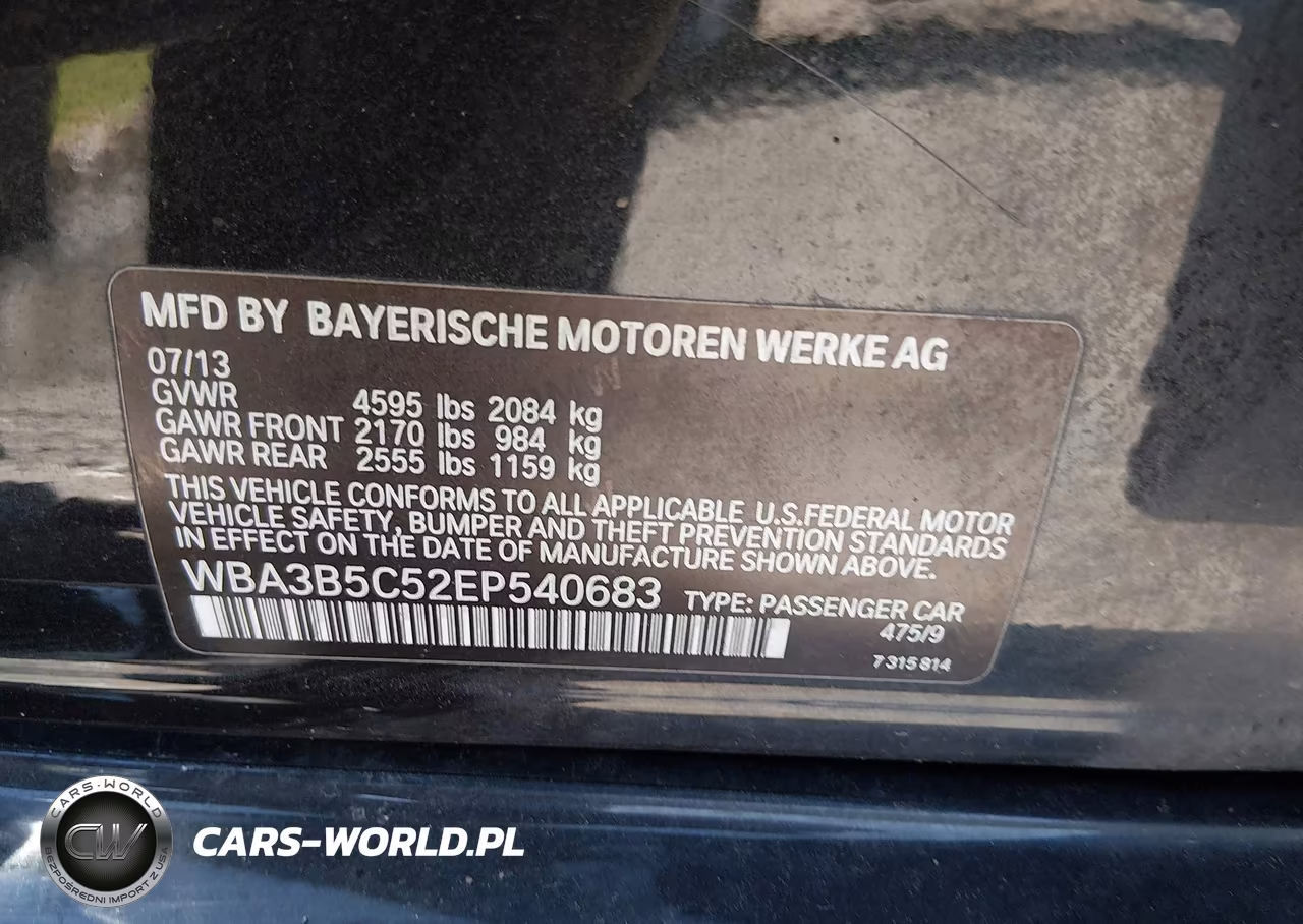 2014 BMW 328I xDrive VIN:WBA3B5C52EP540683 - 9