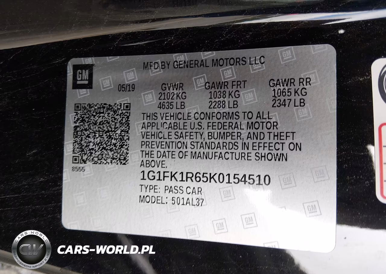 2019 Chevrolet Camaro Zl1 VIN:1G1FK1R65K0154510 - 9