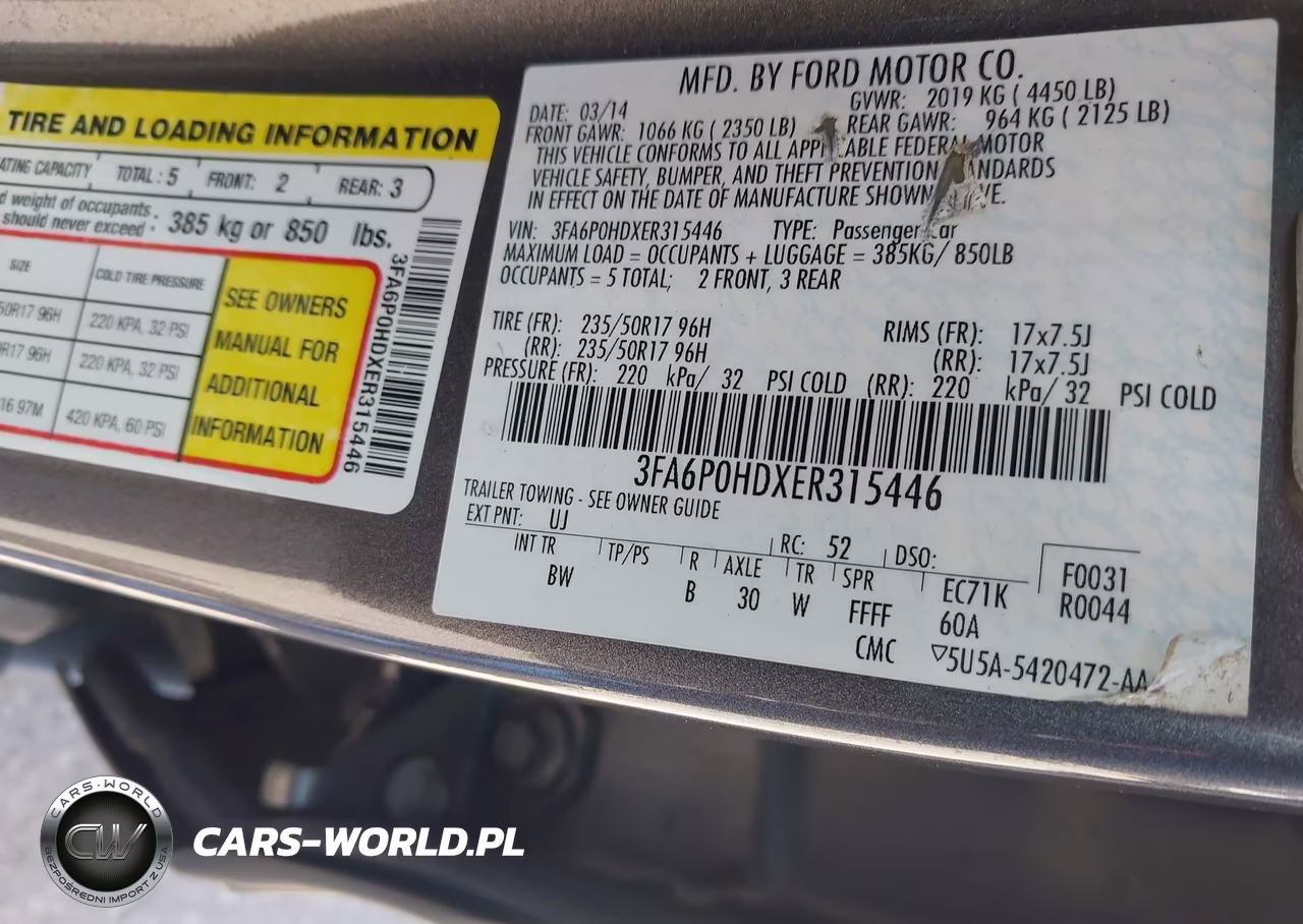 2014 Ford Fusion Se VIN:3FA6P0HDXER315446 - 9