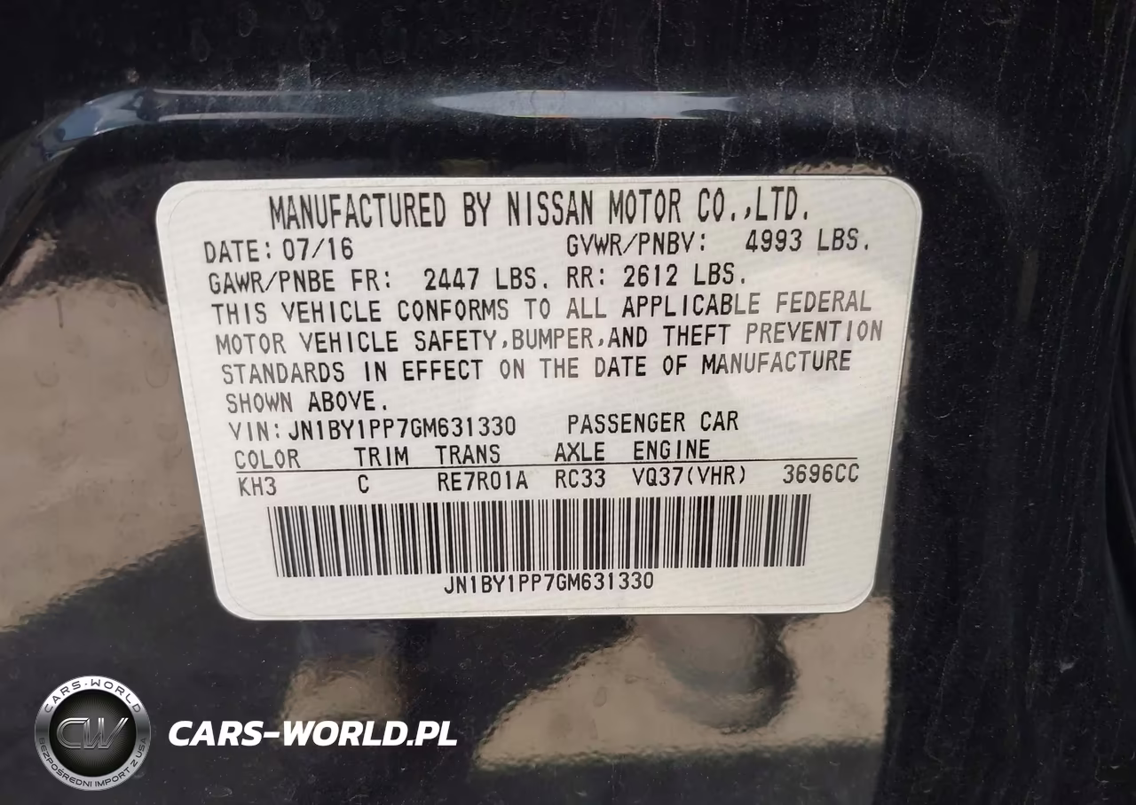 2016 Infiniti Q70L 3.7 VIN:JN1BY1PP7GM631330 - 9