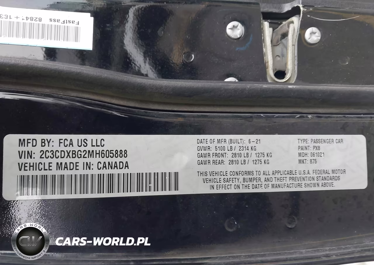 2021 Dodge Charger Sxt Rwd VIN:2C3CDXBG2MH605888 - 9