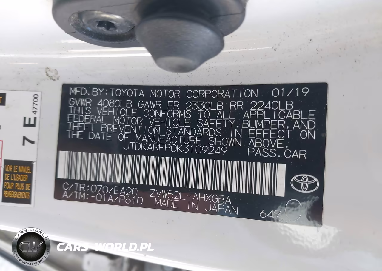 2019 Toyota Prius Prime Premium VIN:JTDKARFP0K3109249 - 9