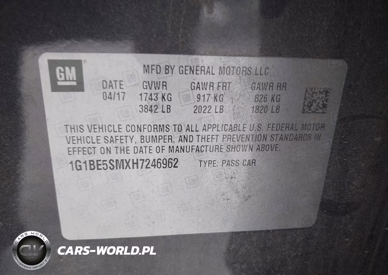 2017 Chevrolet Cruze Lt Auto VIN:1G1BE5SMXH7246962 - 9