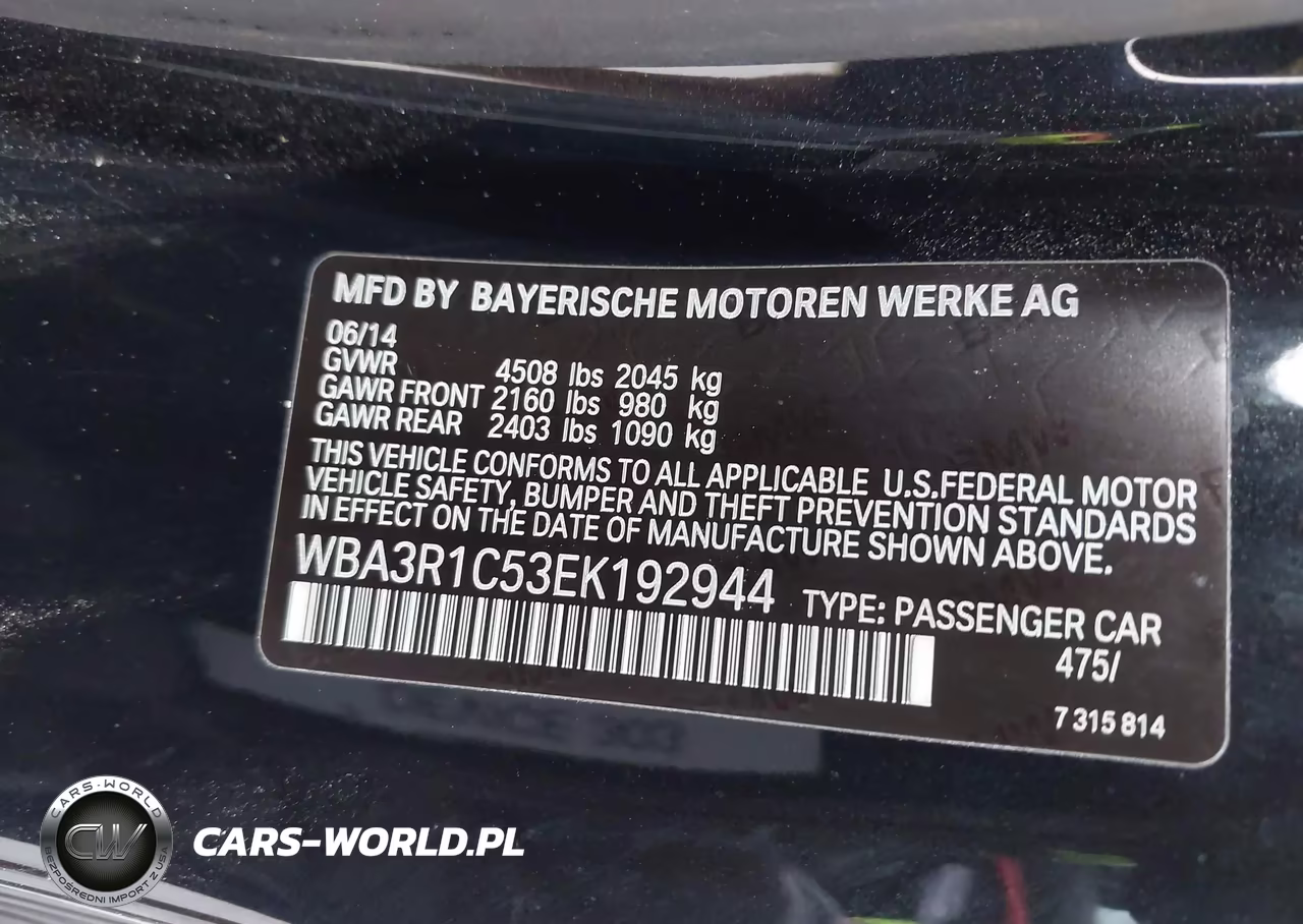 2014 BMW 435I VIN:WBA3R1C53EK192944 - 9