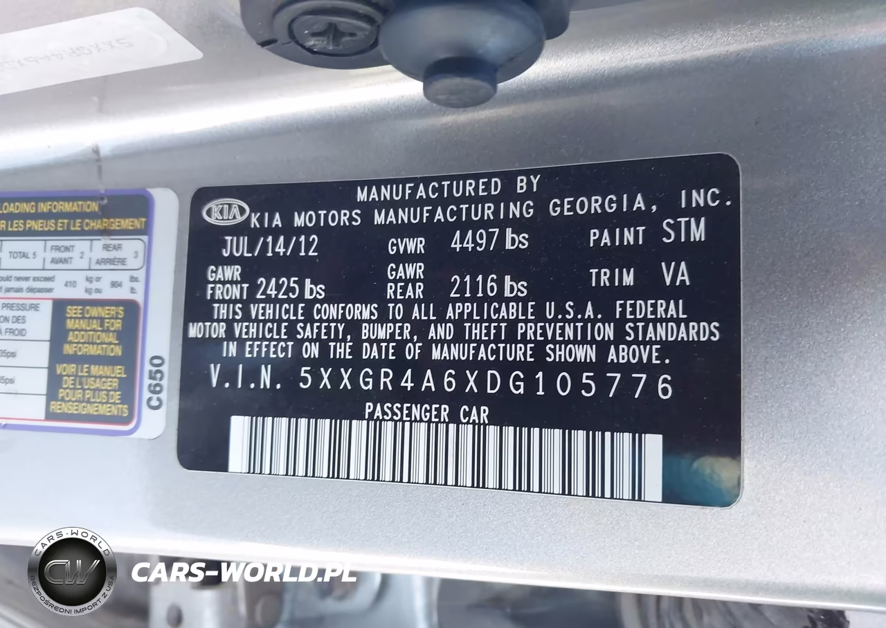 2013 Kia Optima Sx VIN:5XXGR4A6XDG105776 - 9