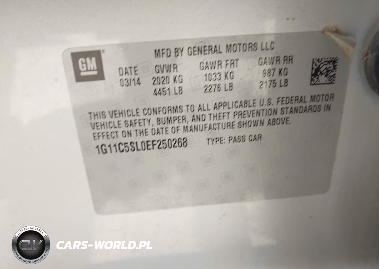 2014 Chevrolet Malibu 1Lt VIN:1G11C5SL0EF250268 - 9