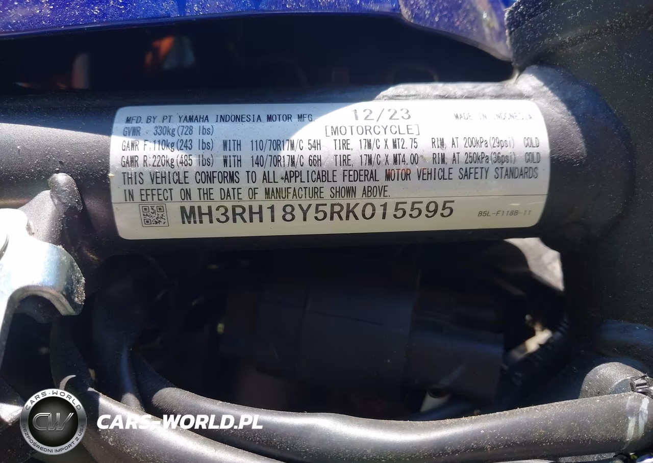 2024 Yamaha Yzfr3 A VIN:MH3RH18Y5RK015595 - 10
