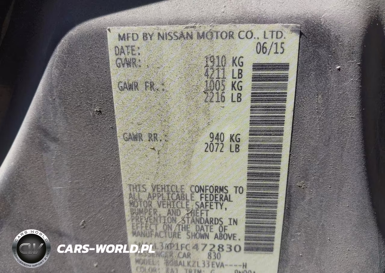 2015 Nissan Altima 2.5 Sv VIN:1N4AL3AP1FC472830 - 9