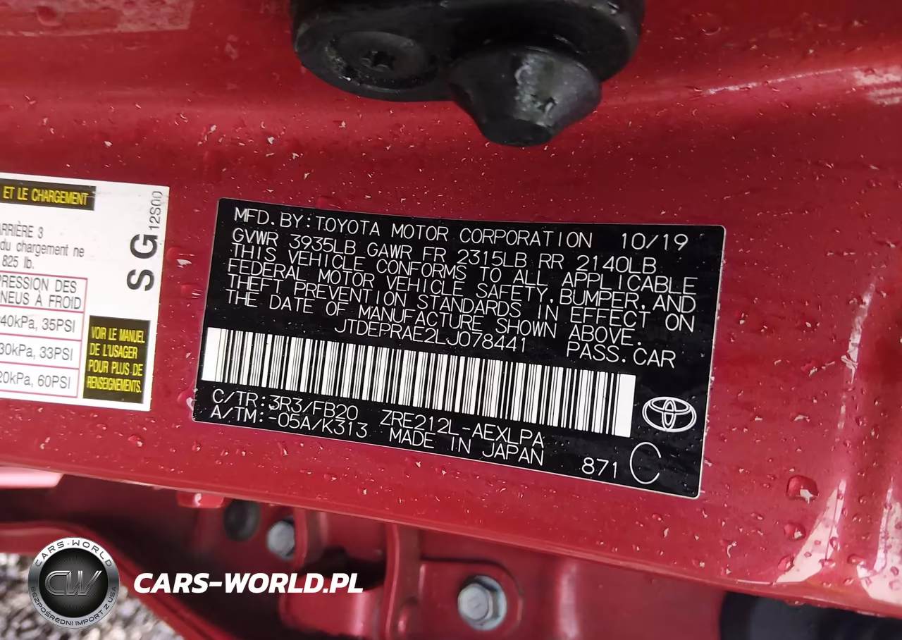 2020 Toyota Corolla Le VIN:JTDEPRAE2LJ078441 - 9