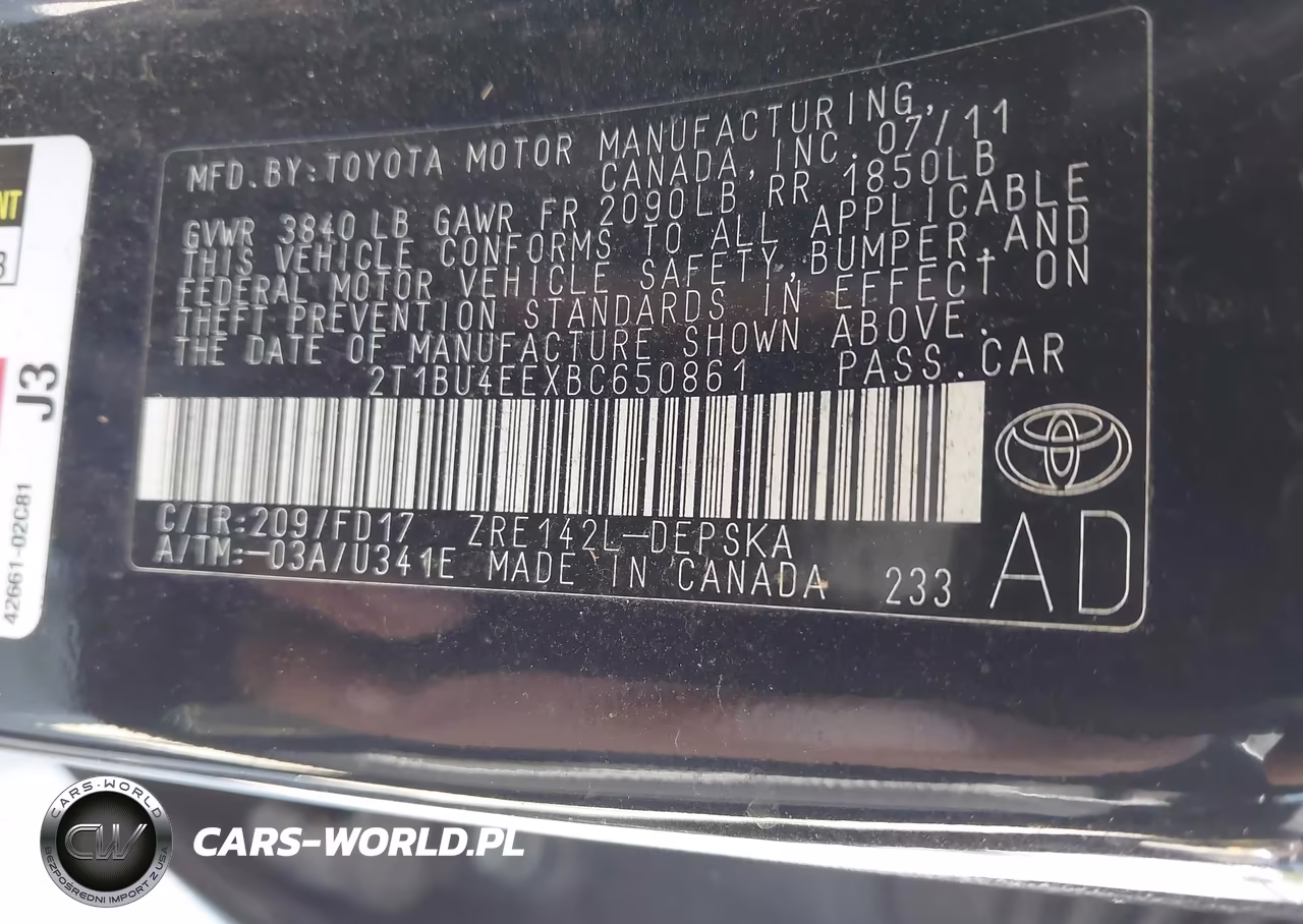 2011 Toyota Corolla S VIN:2T1BU4EEXBC650861 - 9