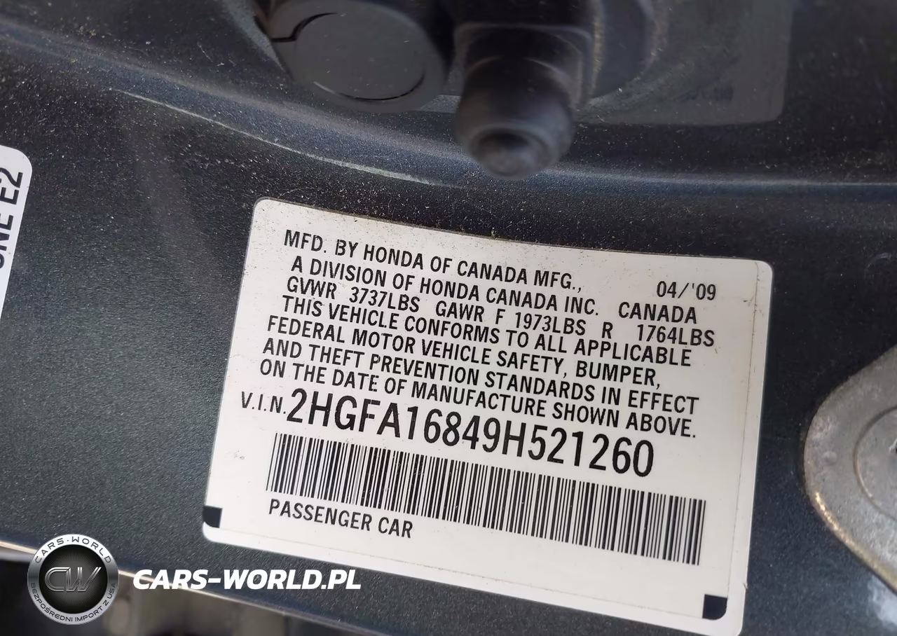 2009 Honda Civic Ex VIN:2HGFA16849H521260 - 9