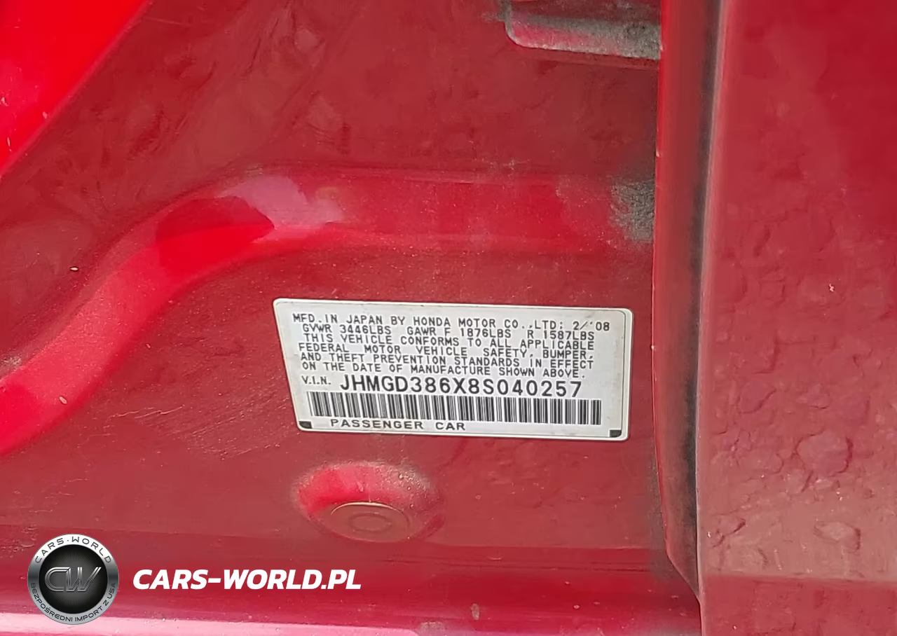 2008 Honda Fit Sport VIN:JHMGD386X8S040257 - 9
