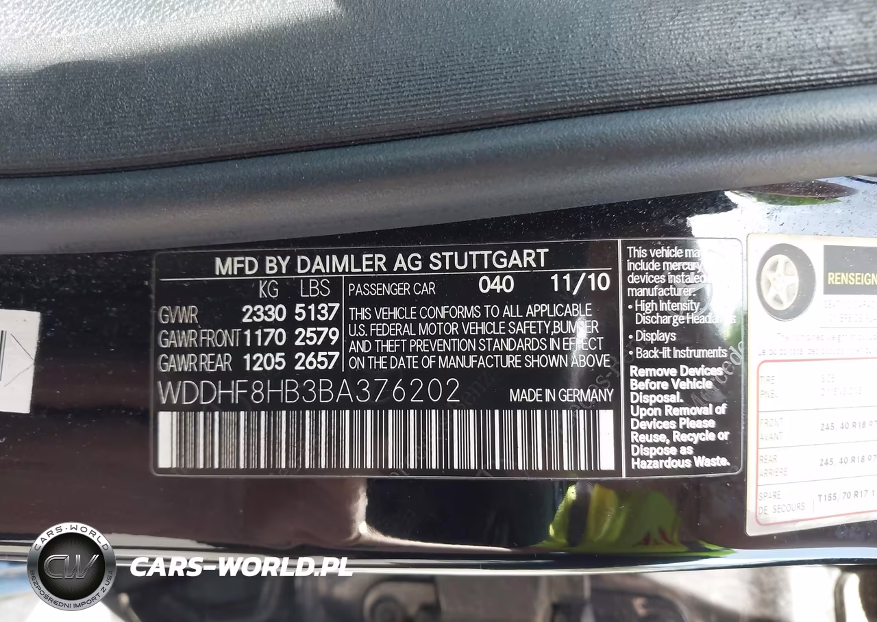 2011 Mercedes-Benz E 350 4Matic VIN:WDDHF8HB3BA376202 - 9