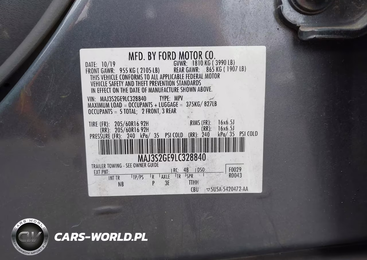 2020 Ford Ecosport Se VIN:MAJ3S2GE9LC328840 - 9