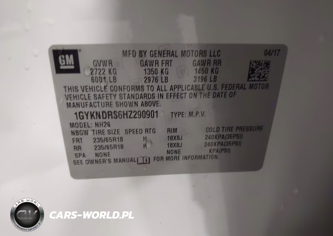 2017 Cadillac Xt5 Luxury VIN:1GYKNDRS6HZ290901 - 9