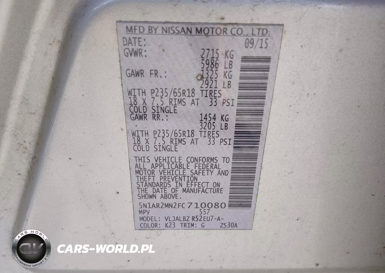 2015 Nissan Pathfinder S VIN:5N1AR2MN2FC710080 - 9