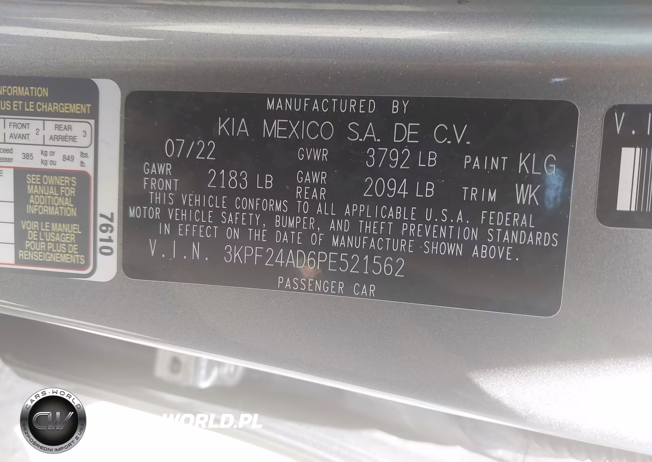 2023 Kia Forte Lxs VIN:3KPF24AD6PE521562 - 9
