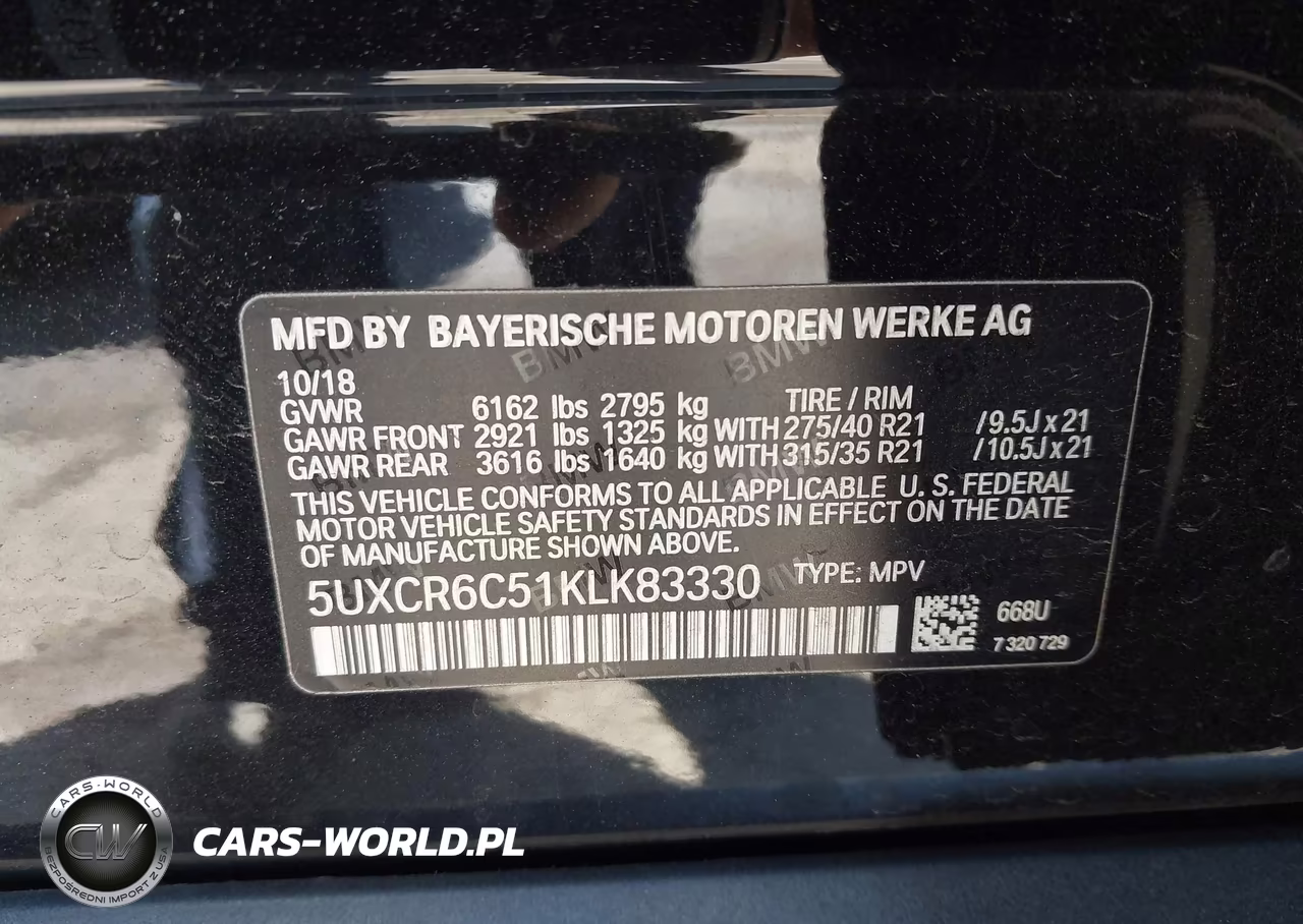2019 BMW X5 xDrive40I VIN:5UXCR6C51KLK83330 - 9