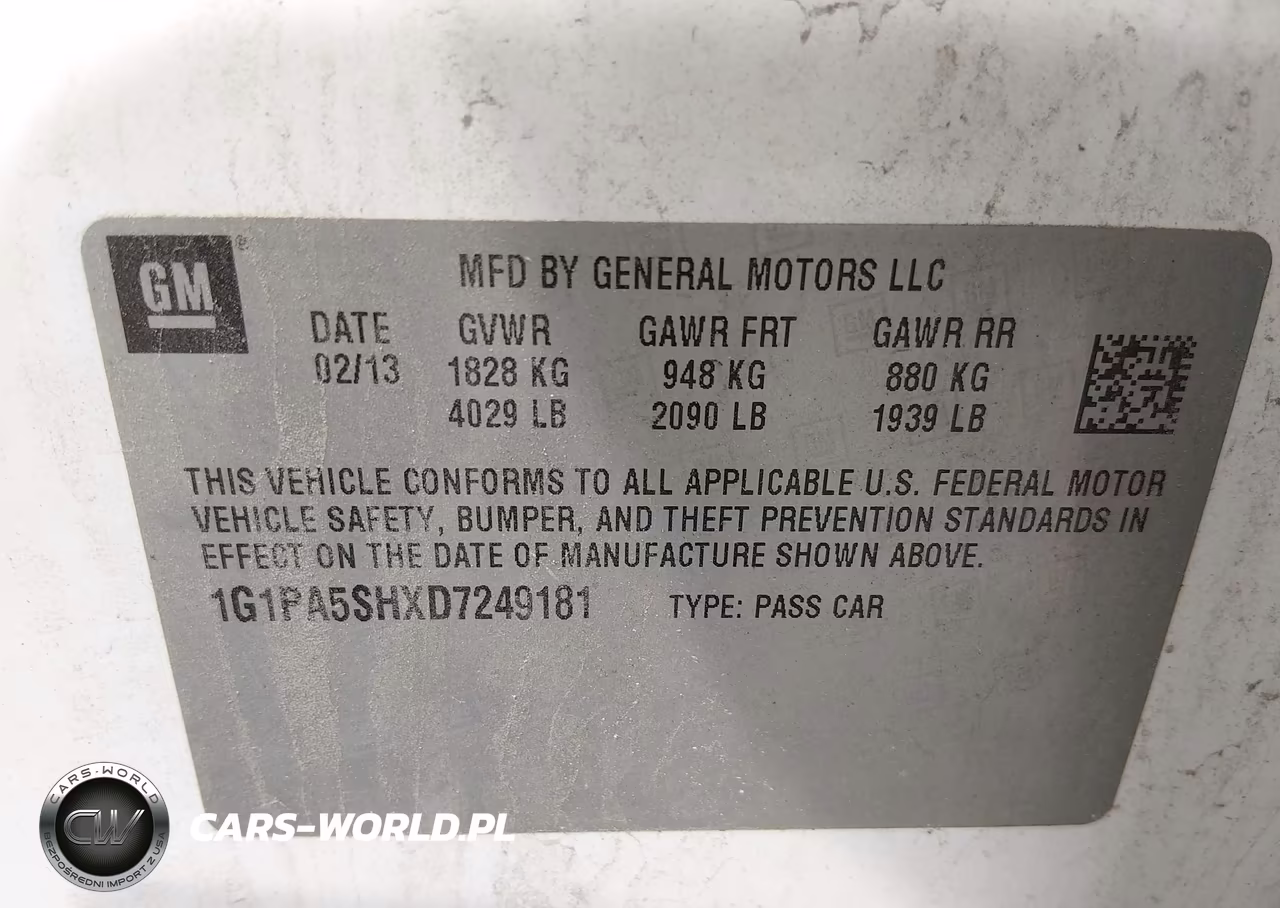2013 Chevrolet Cruze Ls Auto VIN:1G1PA5SHXD7249181 - 9