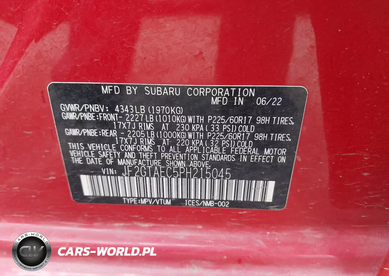 2023 Subaru Crosstrek Premium VIN:JF2GTAEC5PH215045 - 9