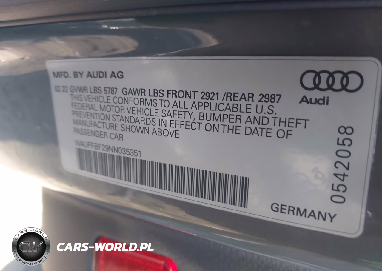 2022 Audi S6 Prestige Tfsi Quattro Tiptronic VIN:WAUFFBF29NN035351 - 9