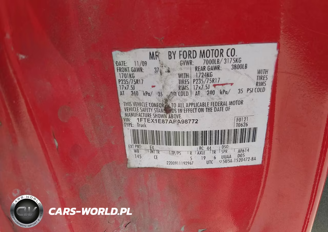 2010 Ford F-150 Stx-Xl-Xlt VIN:1FTEX1E87AFA98772 - 9