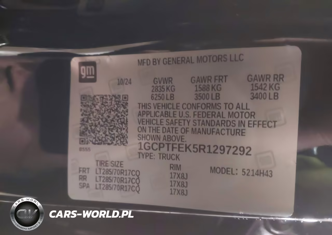 2024 Chevrolet Colorado 4Wd Zr2 VIN:1GCPTFEK5R1297292 - 9