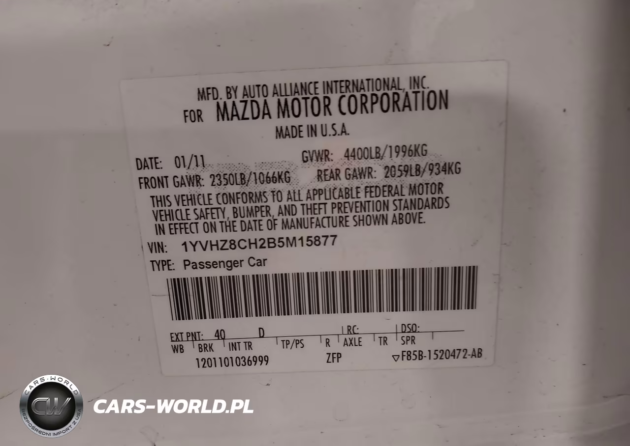 2011 Mazda Mazda6 I Touring VIN:1YVHZ8CH2B5M15877 - 9