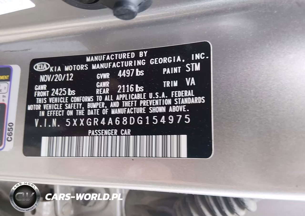 2013 Kia Optima Sx VIN:5XXGR4A68DG154975 - 9