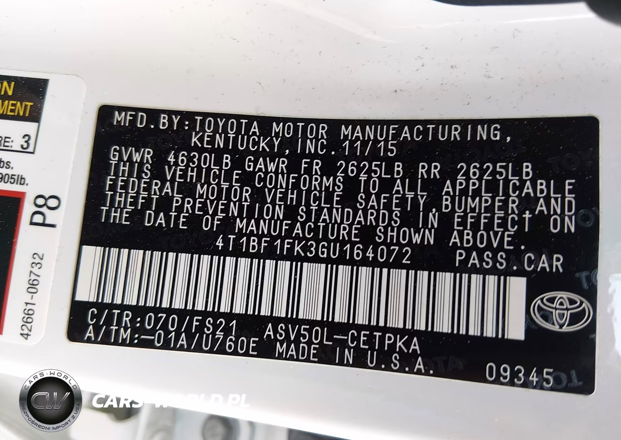 2016 Toyota Camry Se VIN:4T1BF1FK3GU164072 - 9
