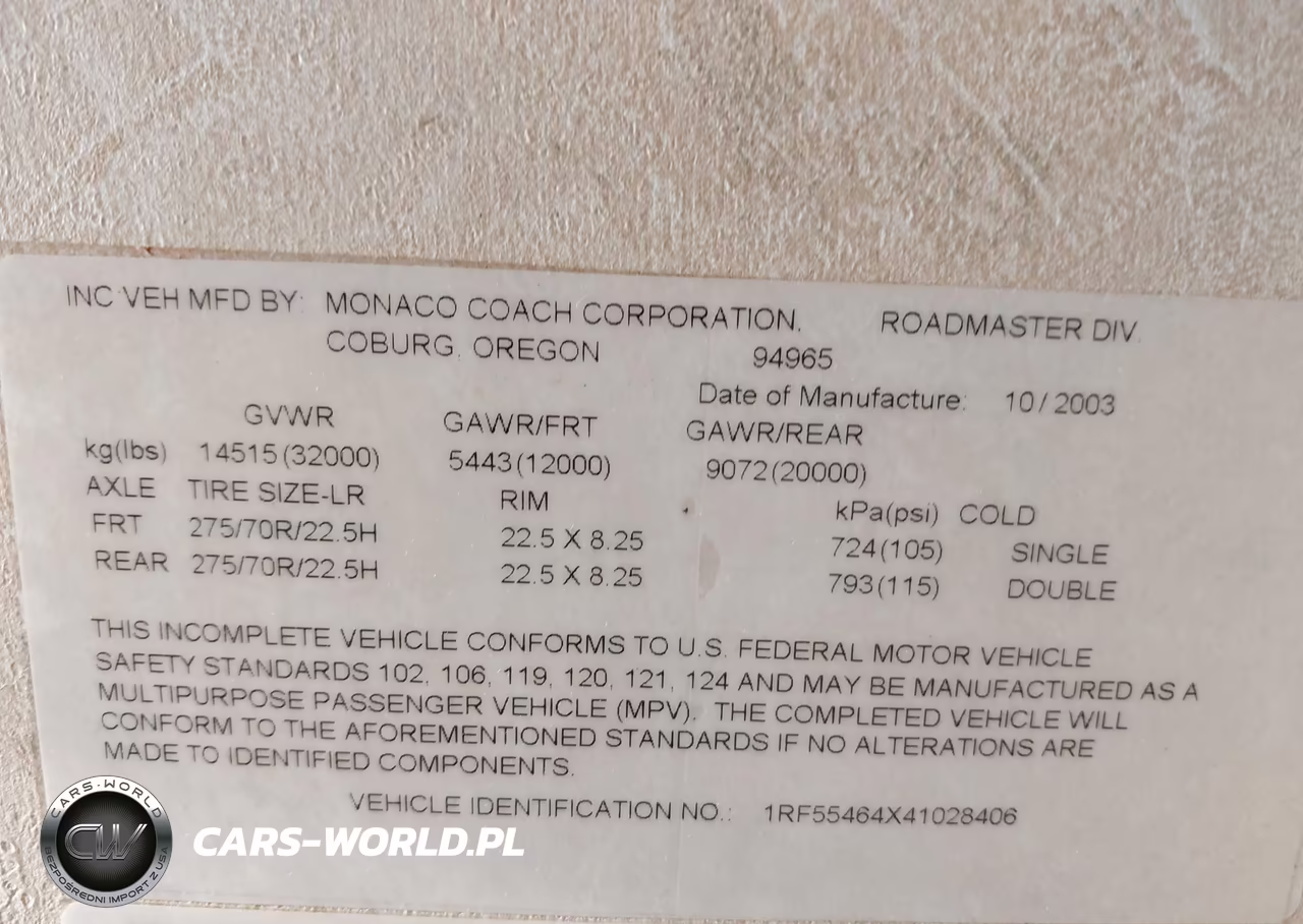 2004 Roadmaster Rail Monocoque VIN:1RF55464X41028406 - 9