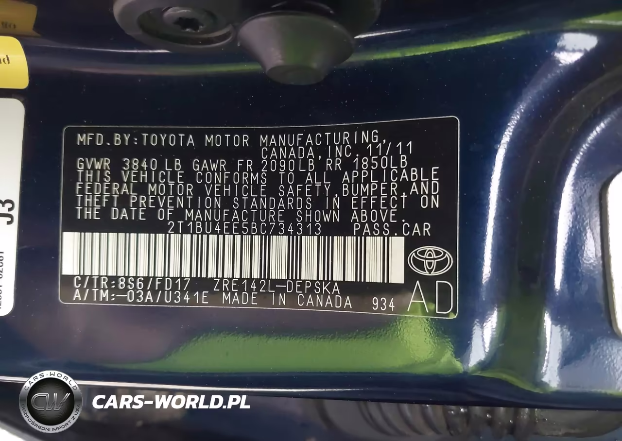 2011 Toyota Corolla S VIN:2T1BU4EE5BC734313 - 9