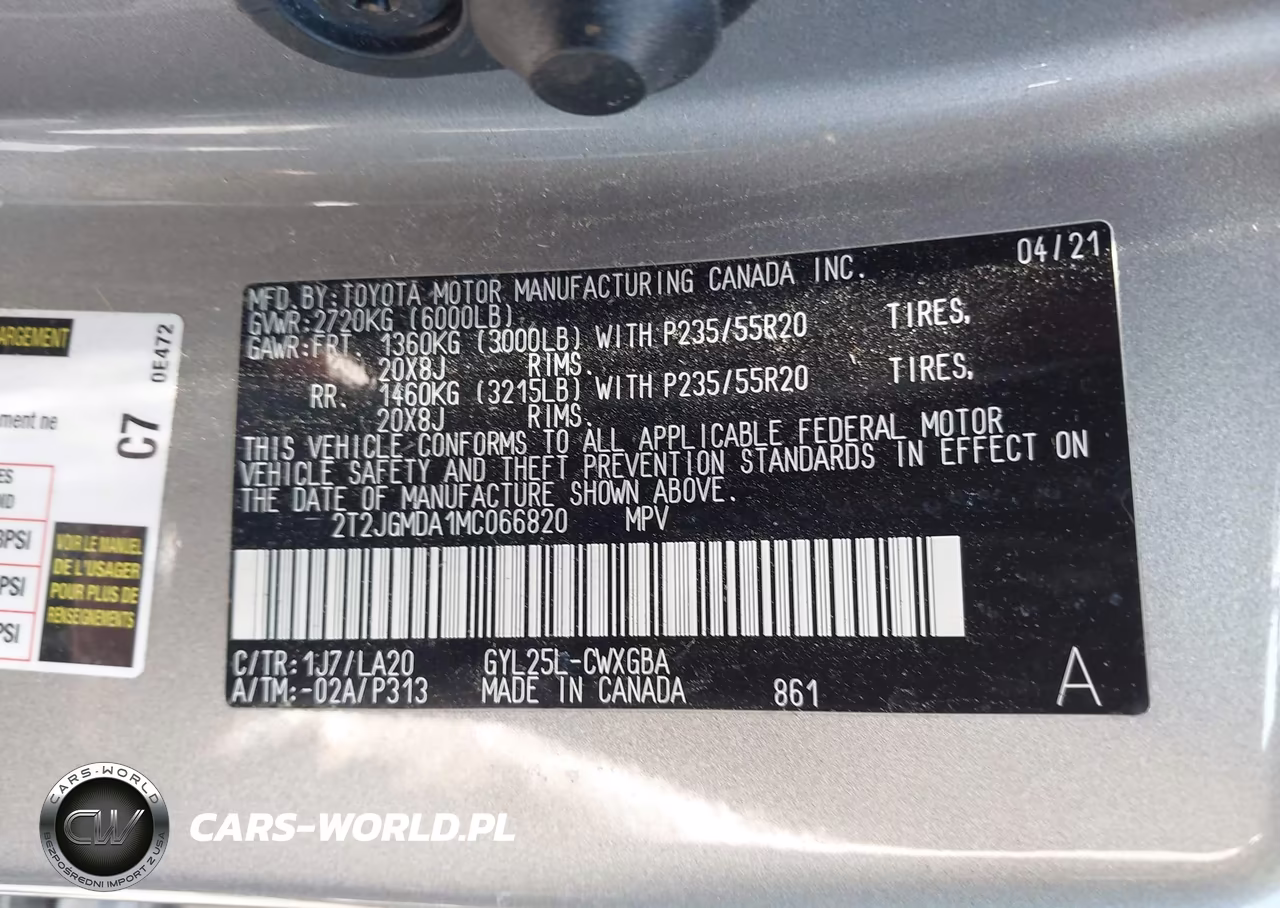 2021 Lexus Rx 450H VIN:2T2JGMDA1MC066820 - 9