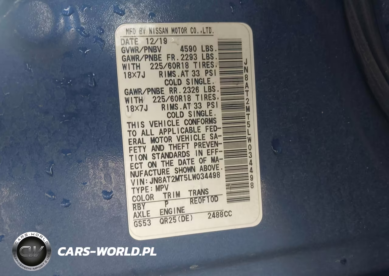 2020 Nissan Rogue Sv Fwd VIN:JN8AT2MT5LW034498 - 9