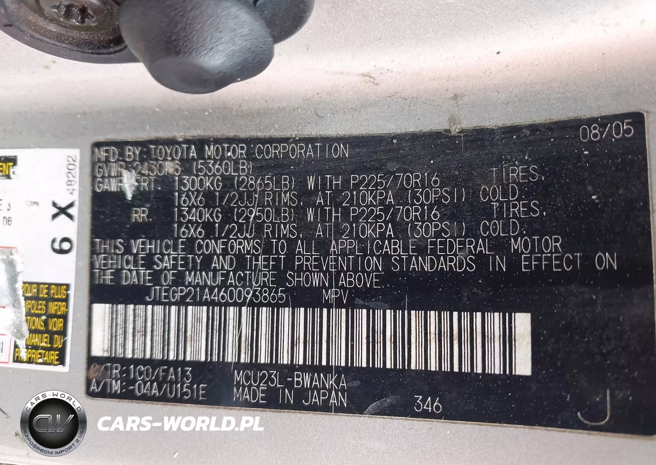 2006 Toyota Highlander V6 VIN:JTEGP21A460093865 - 9