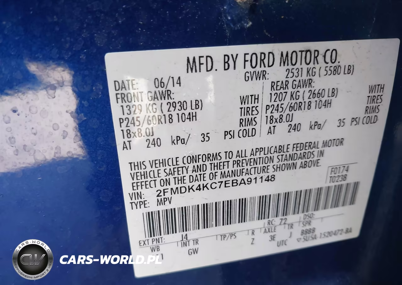2014 Ford Edge Limited VIN:2FMDK4KC7EBA91148 - 9