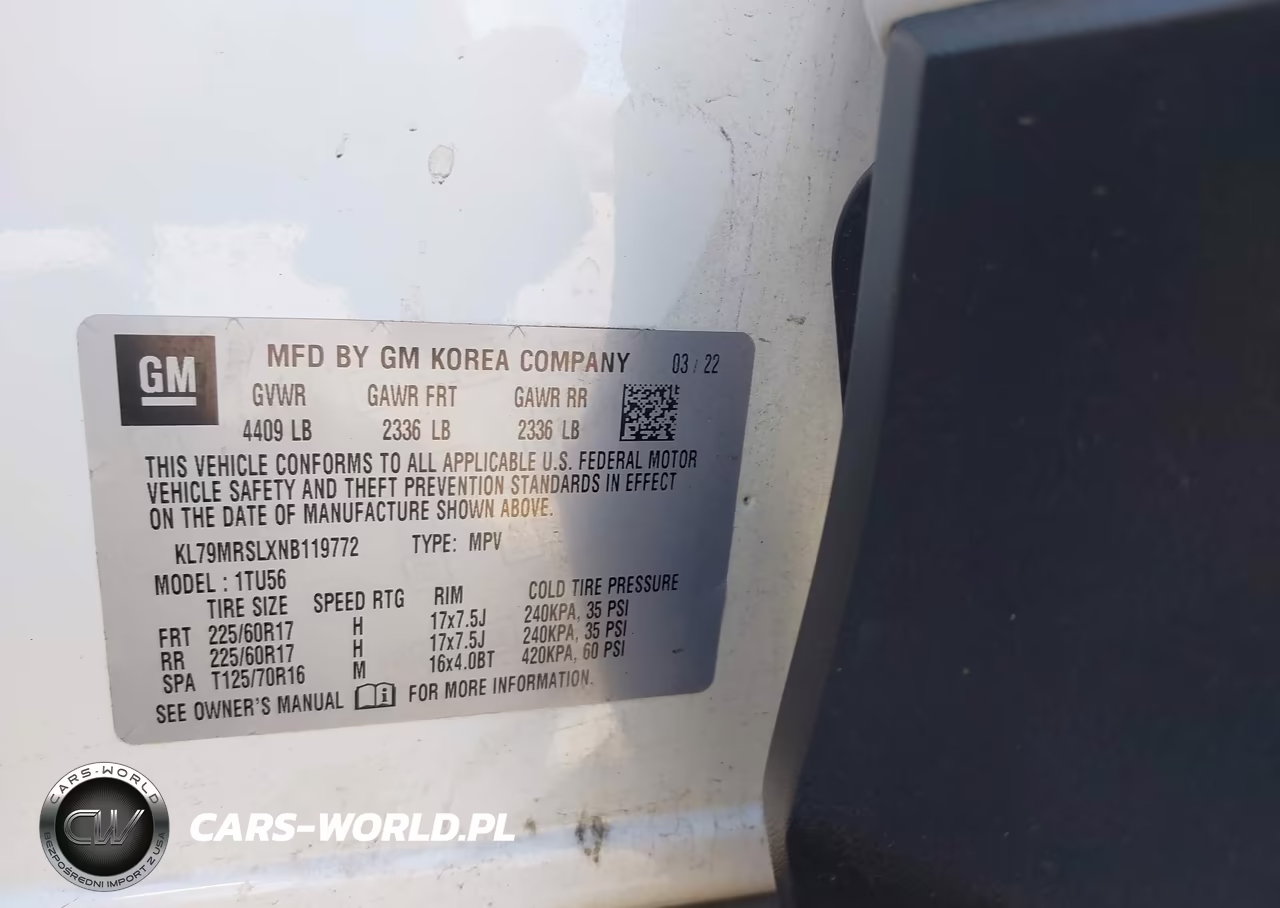 2022 Chevrolet Trailblazer Awd Lt VIN:KL79MRSLXNB119772 - 9